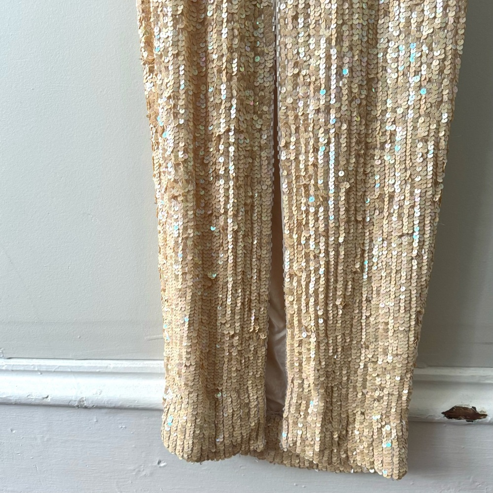 Vintage Long Gown Rhinestones, Beads Sequins, Wedding, Bodycon Style, Small - Picture 9 of 13